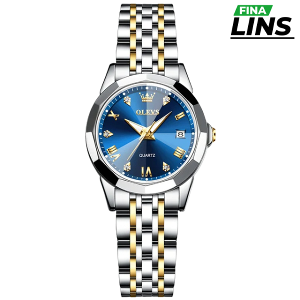 Relógio Olevs Feminino de Aço Inoxidável à Prova d'água - Diamond 3D Original