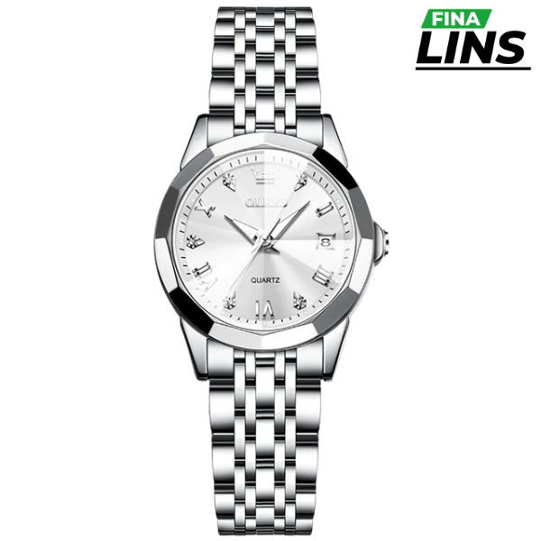 Relógio Olevs Feminino de Aço Inoxidável à Prova d'água - Diamond 3D Original