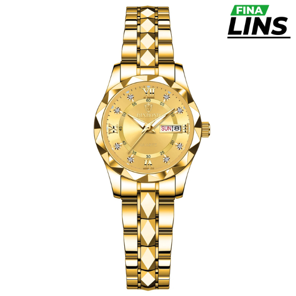Relógio de Aço Inoxidável à Prova d'água Feminino - BINBOND Quartz Original