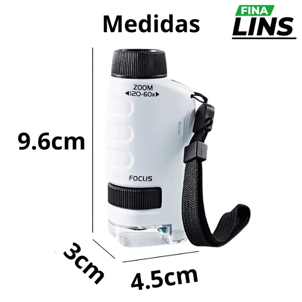Microscópio Portátil de mão para Crianças