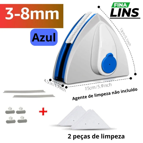 Limpador de Vidros Magnético Dupla Face - Glass Master